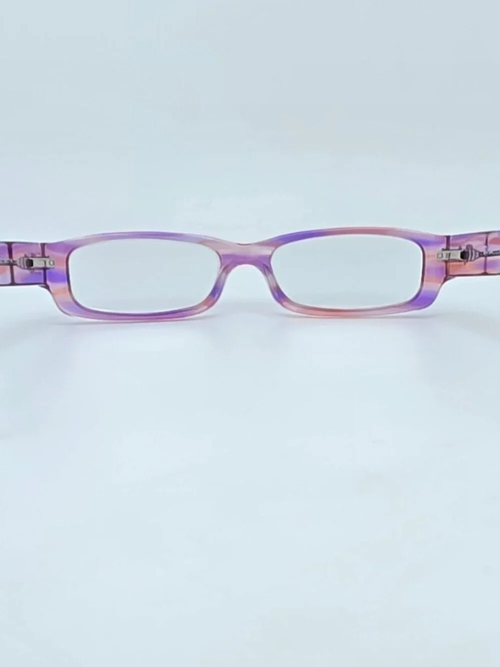 Ray-Ban Jr. RB1512 3530 Purple Pink Crystal Stripe Kids Eyeglasses Frame 46mm